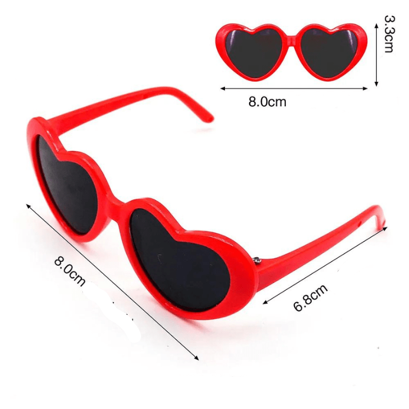 Lunette de soleil en forme de cœur pour chien taille