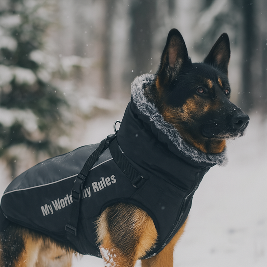 Manteau imperméable pour chien avec harnais intégré