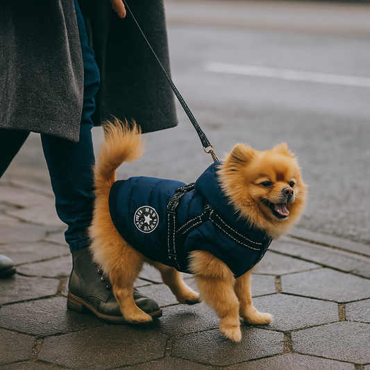 Manteau pour petit chien avec harnais intégré