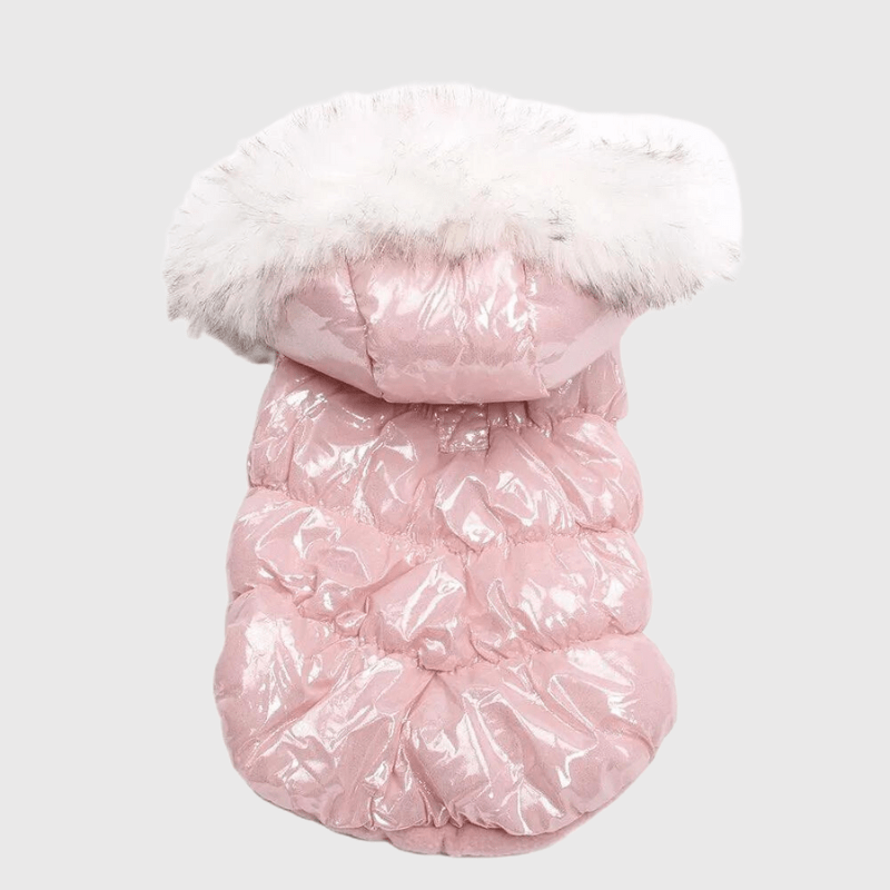 Manteau pour petit chien chihuahua rose recto