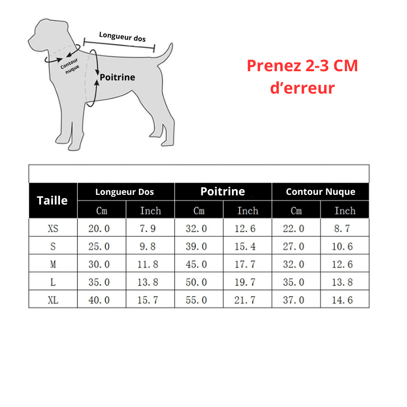 Manteau pour petit chien taille