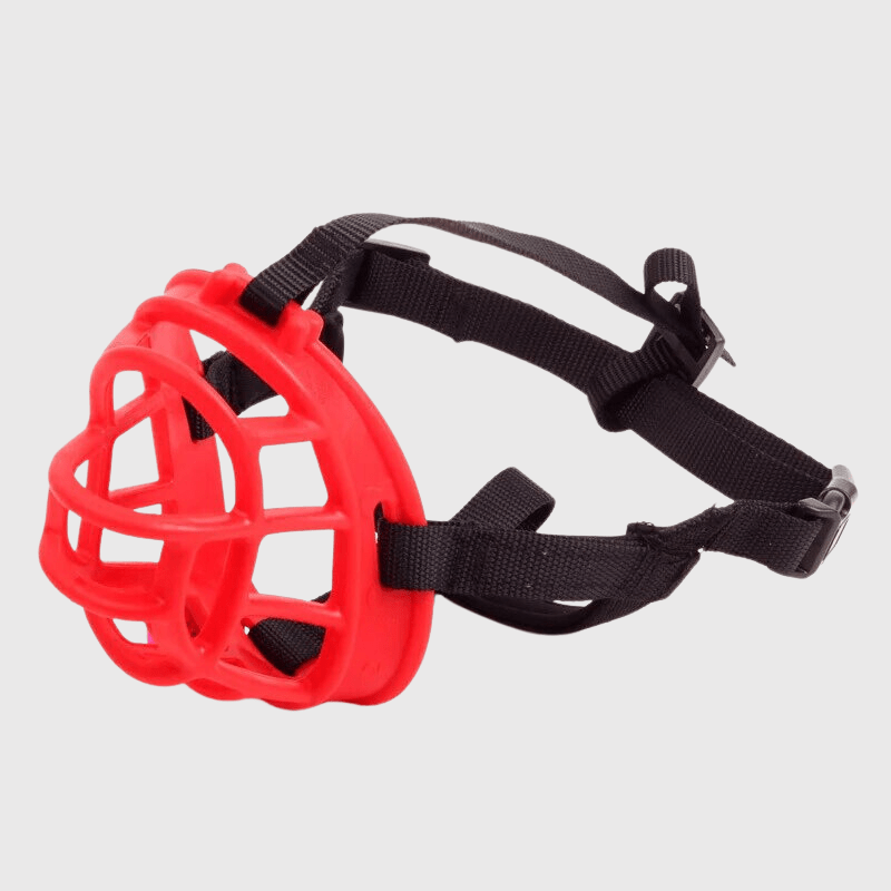Muselière pour grand chien rouge