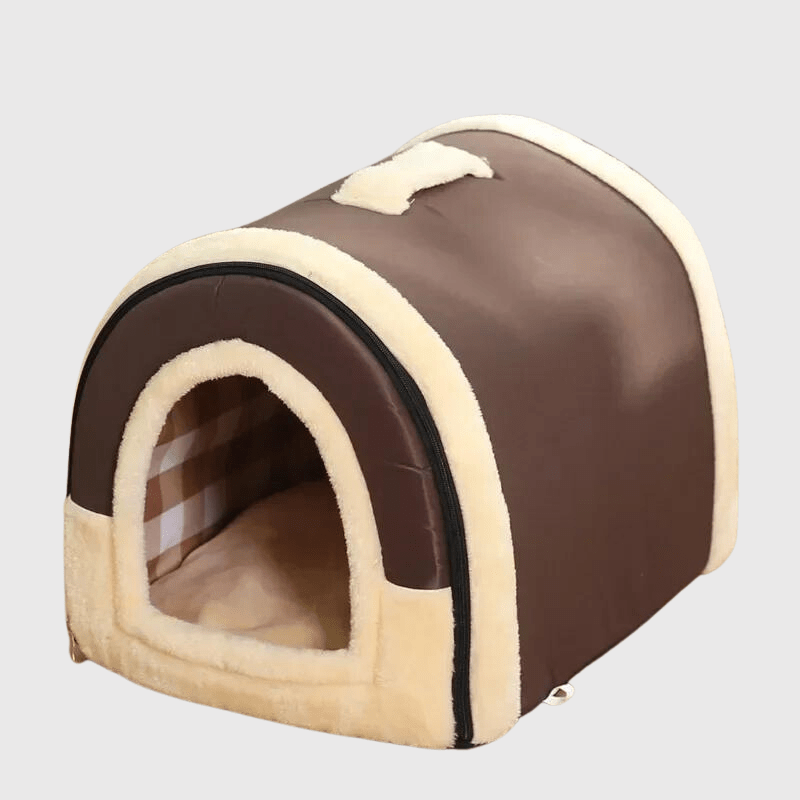 Niche d'intérieur pour chien Marron