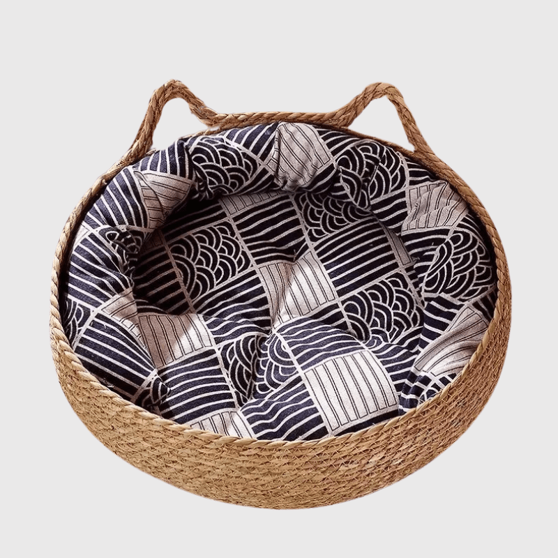 Panier en osier pour chien maison