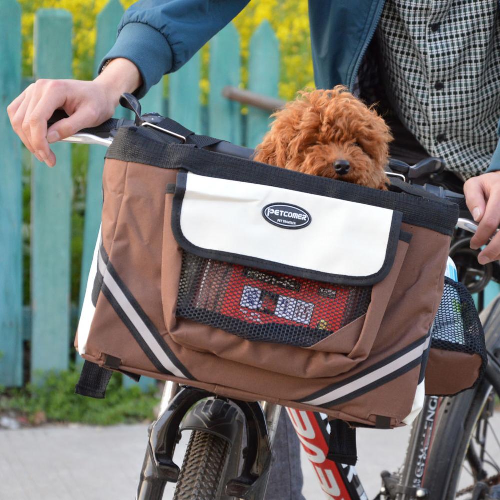Panier pour chien pour vélo avec chien dedans