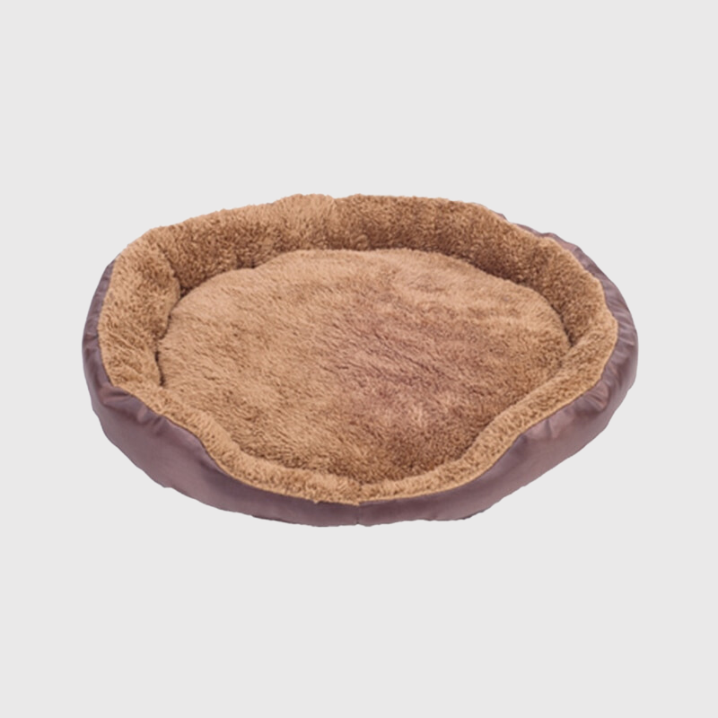 Panier pour chien rond marron