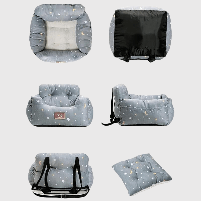 Panier pour petit chien gris foncé