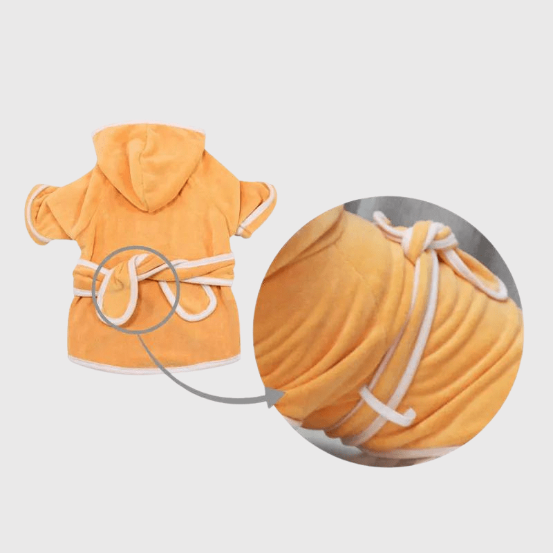 Peignoir chien avec pattes zoom