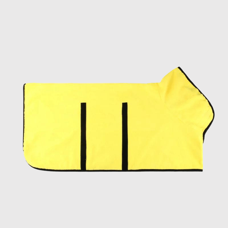 Peignoir pour grand chien jaune