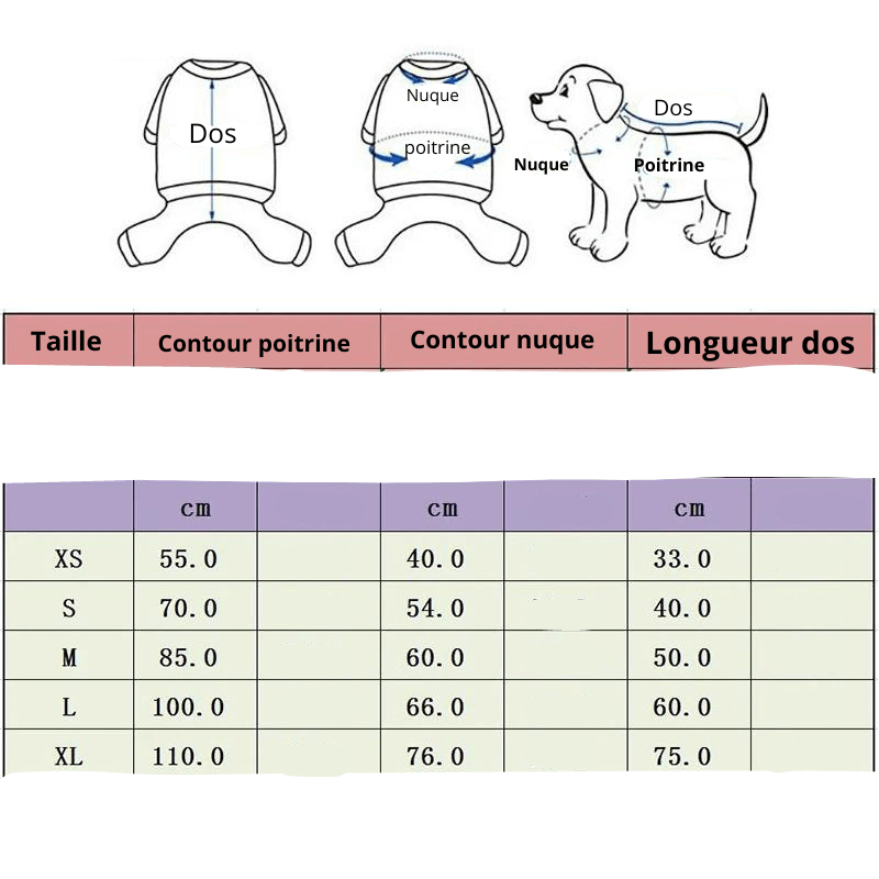 Peignoir pour grand chien taille