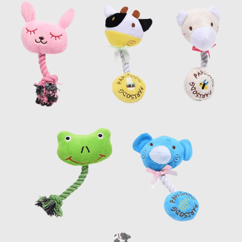 Peluche bleu pour chien destructeur ensemble