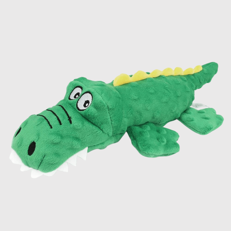Peluche crocodile pour chien vert