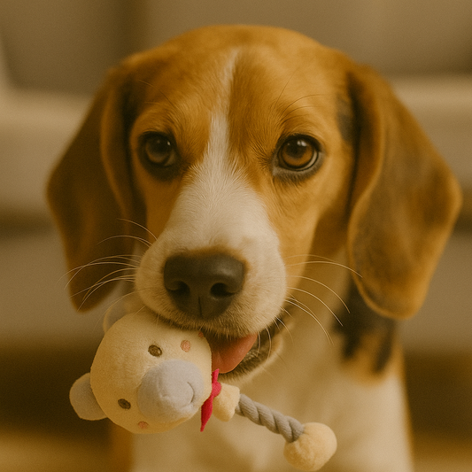 Peluche solide pour chien beagle
