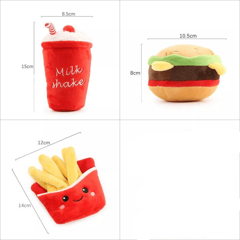 Peluche street Food pour chien taille