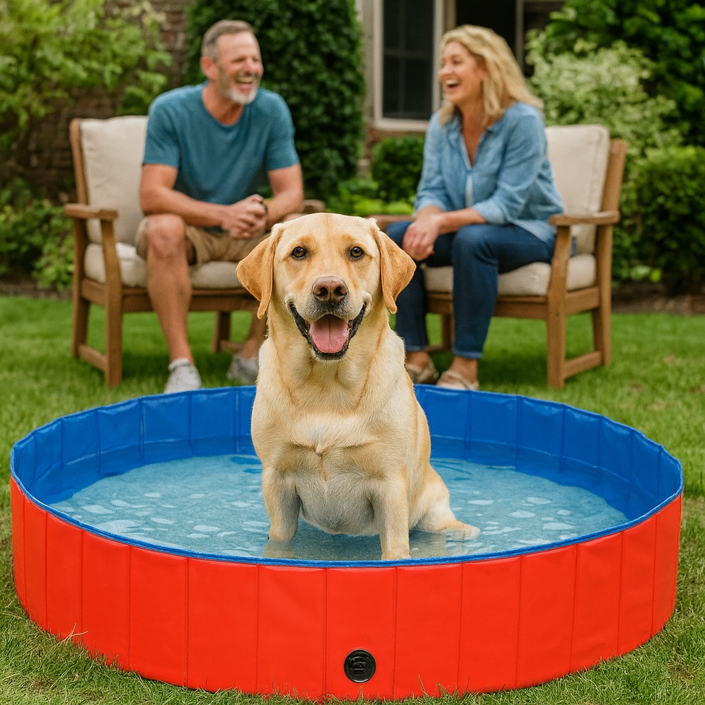 Piscine pour chien xxl rouge labrador