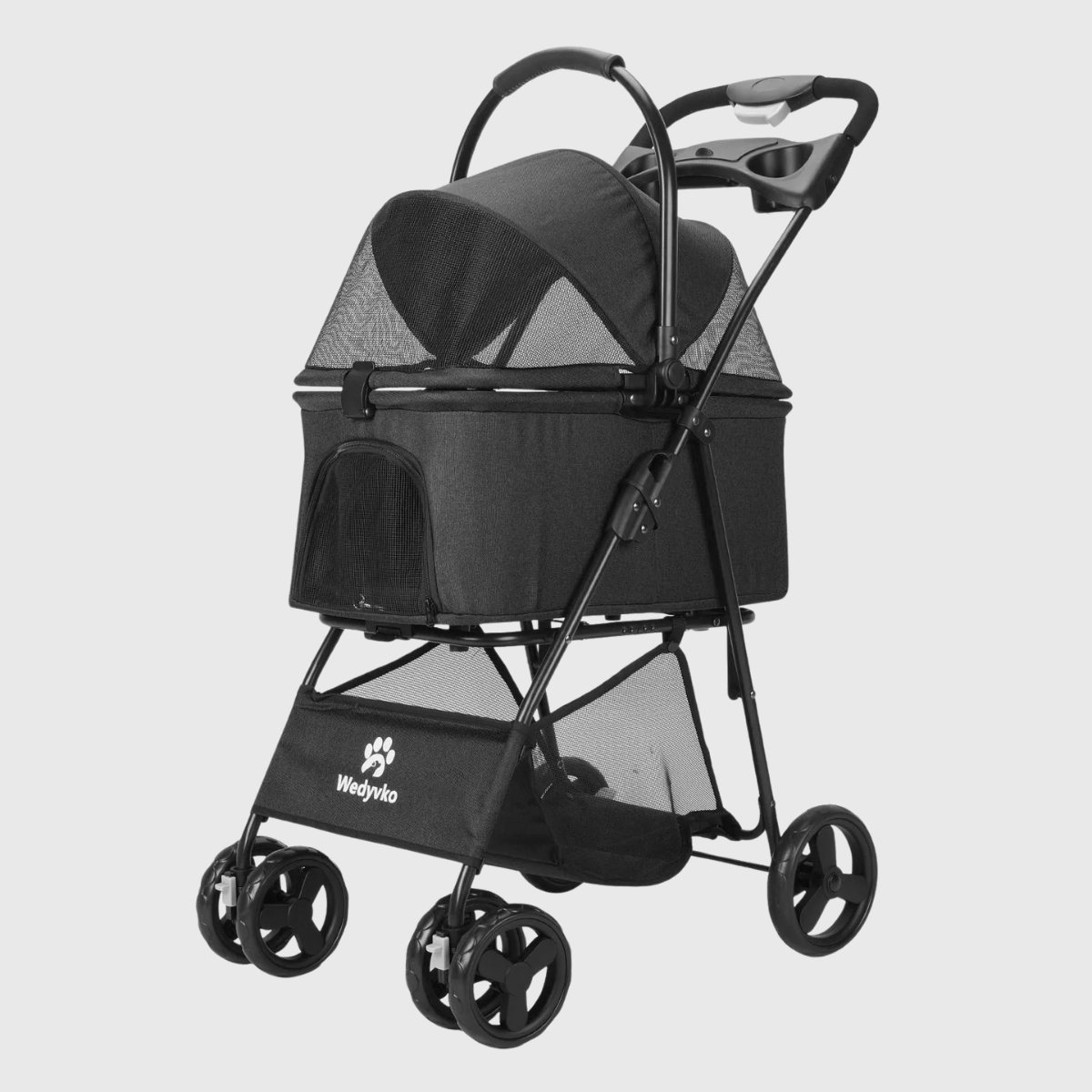 Poussette pour petit chien noire