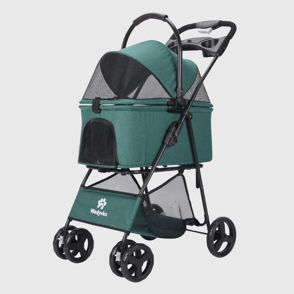 Poussette pour petit chien vert