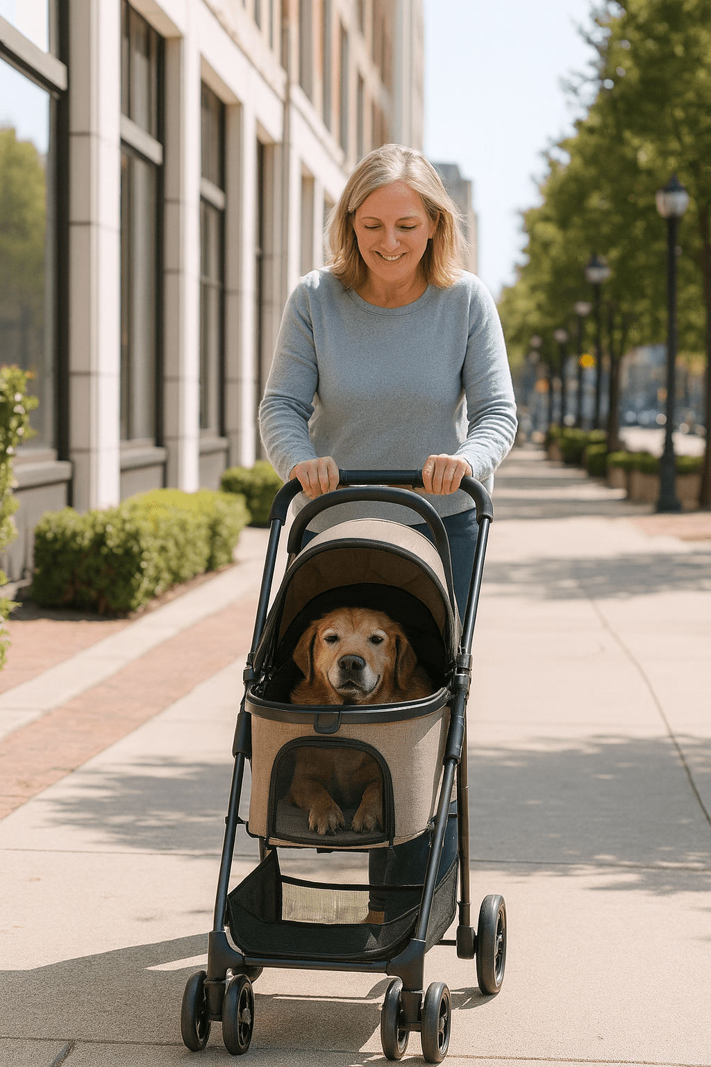 Poussette pour vieux chien