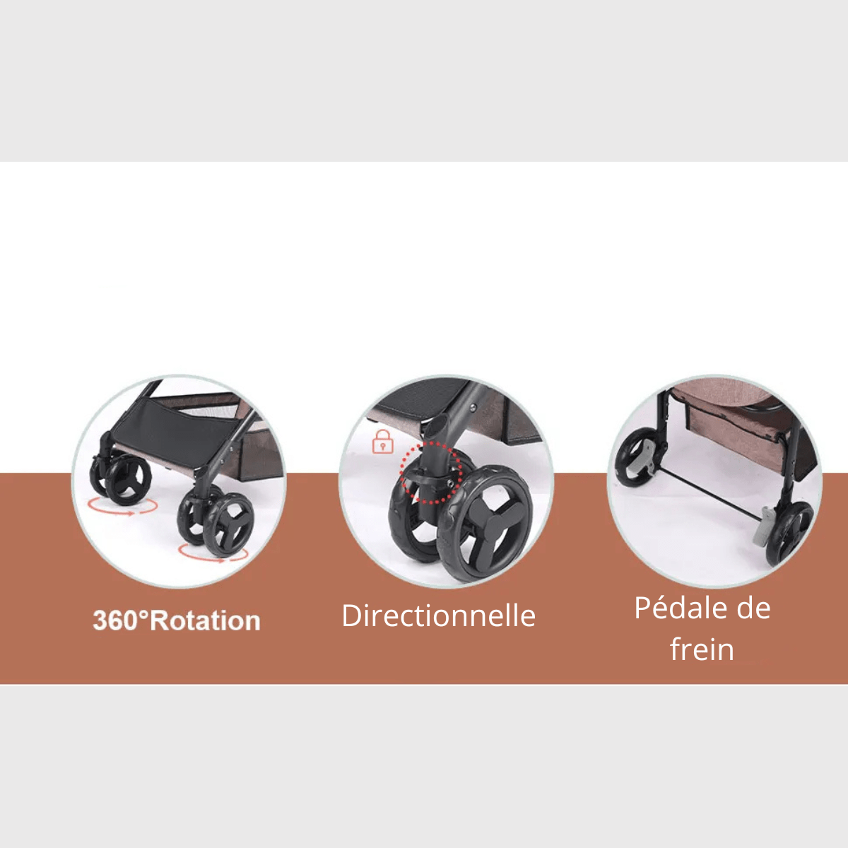 Poussette pour vieux chien roues