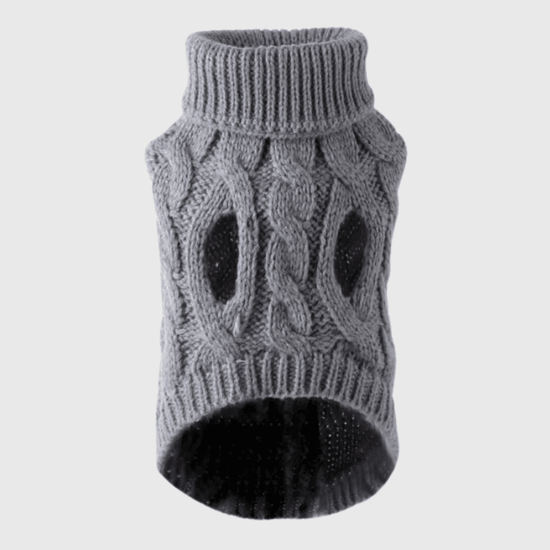 Pull chaussette pour petit chien gris