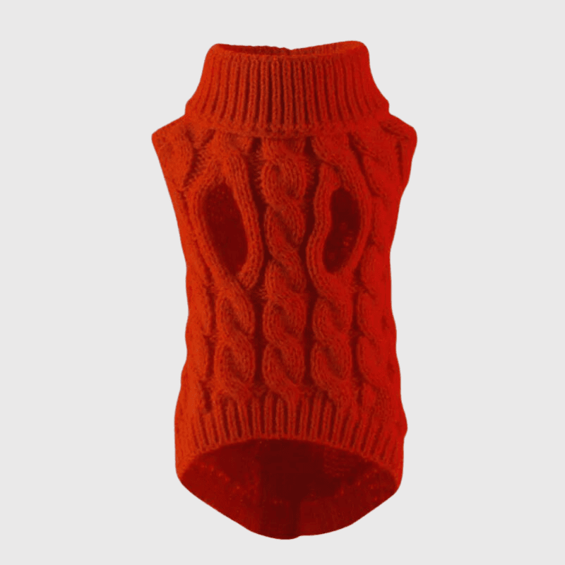 Pull chaussette pour petit chien rouge