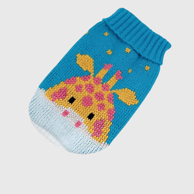Pull de Noël pour chien girafe