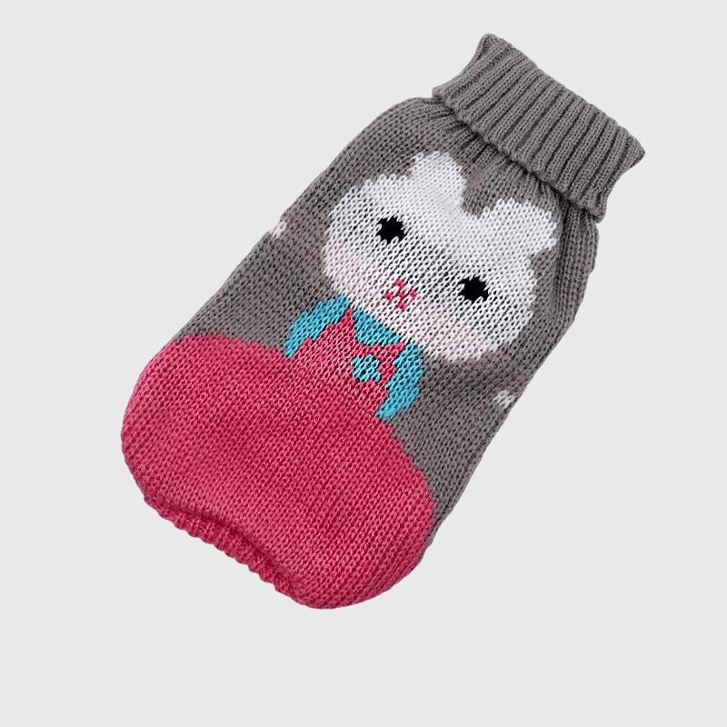 Pull de Noël pour chien gris