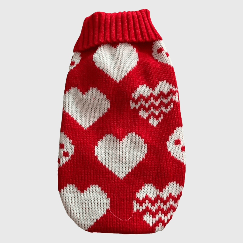 Pull de Noël pour chien rouge