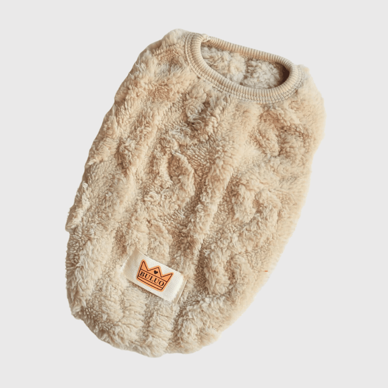Pull en laine pour chien beige