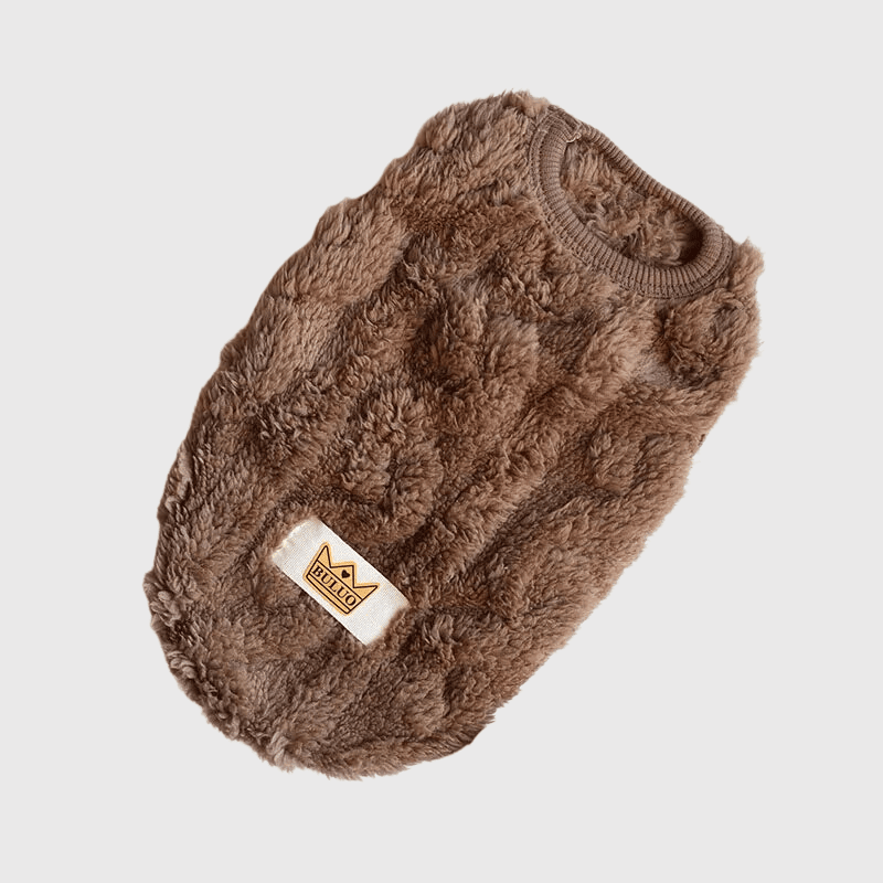 Pull en laine pour chien marron