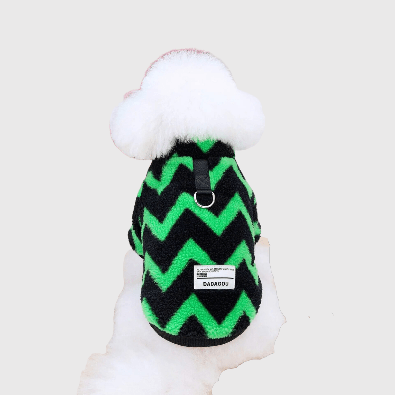 Pull pour petit chien vert