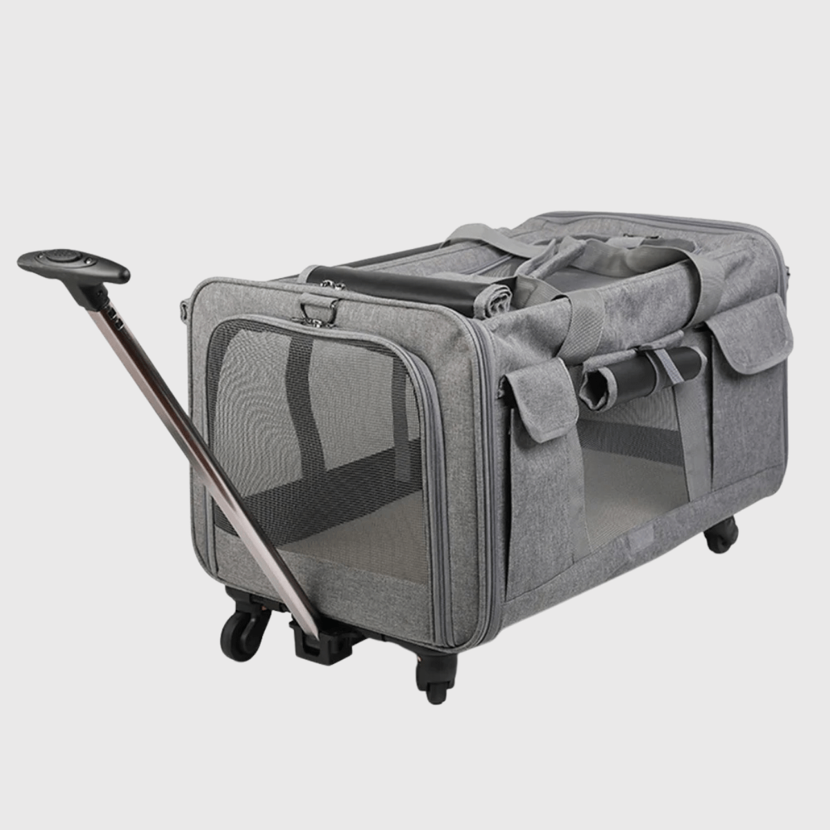 Remorque poussette pour chien gris