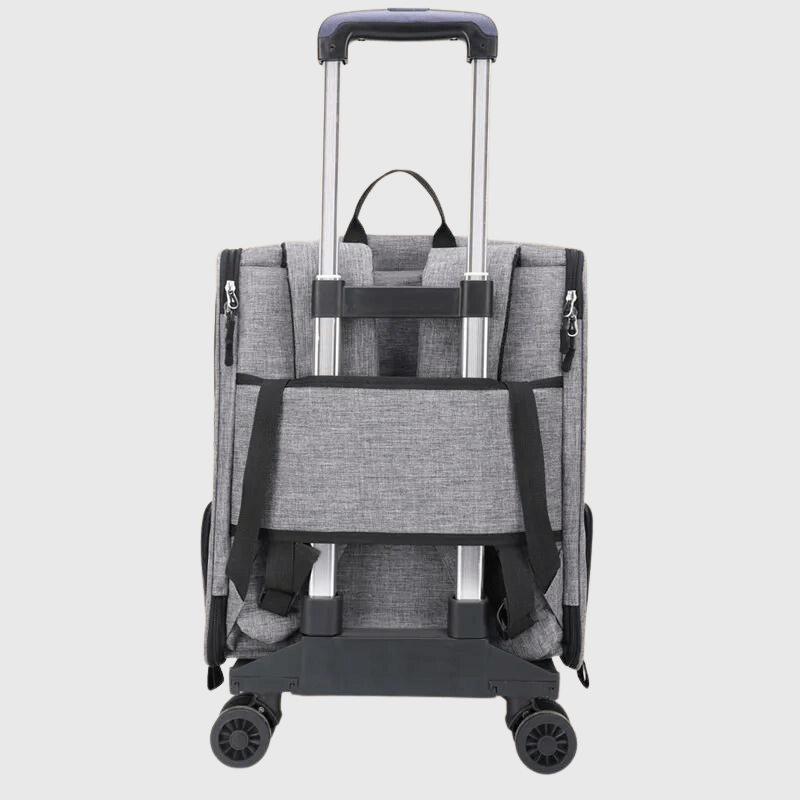 Sac à dos à roulette pour chien dos