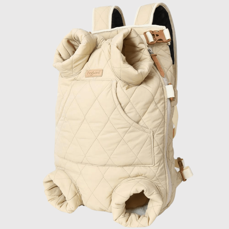 Sac à dos harnais chien beige