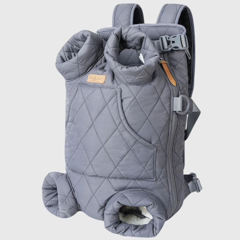 Sac à dos harnais chien gris