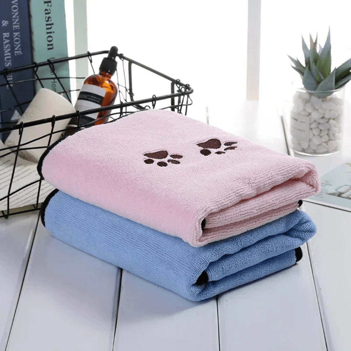 Serviette de bain pour chien ensemble