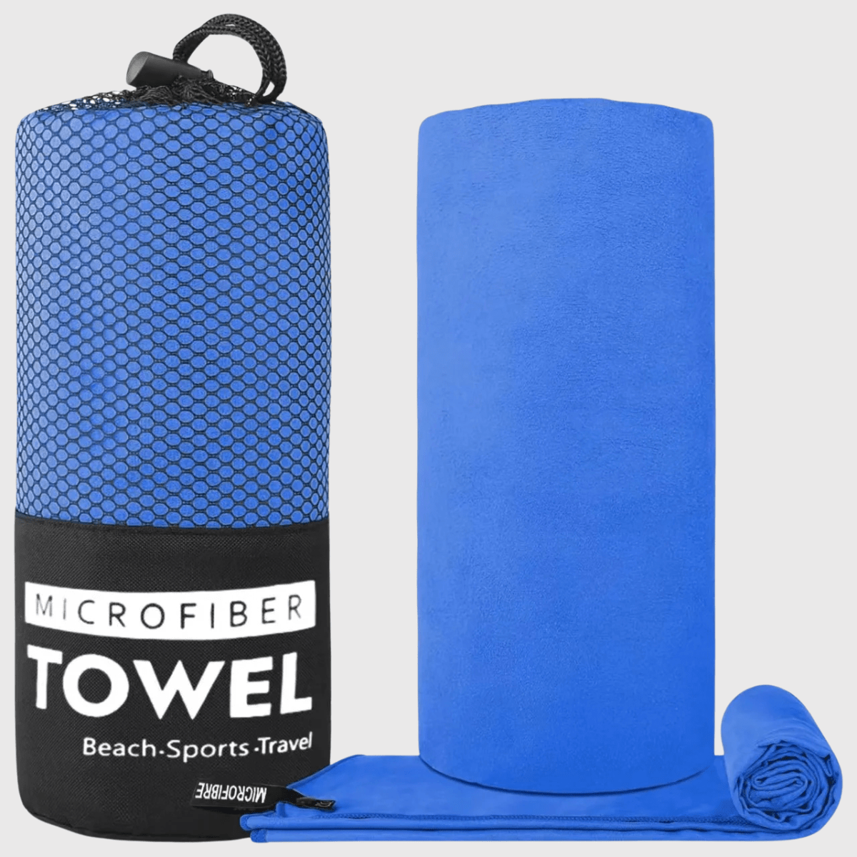 Serviette microfibre pour chien bleu