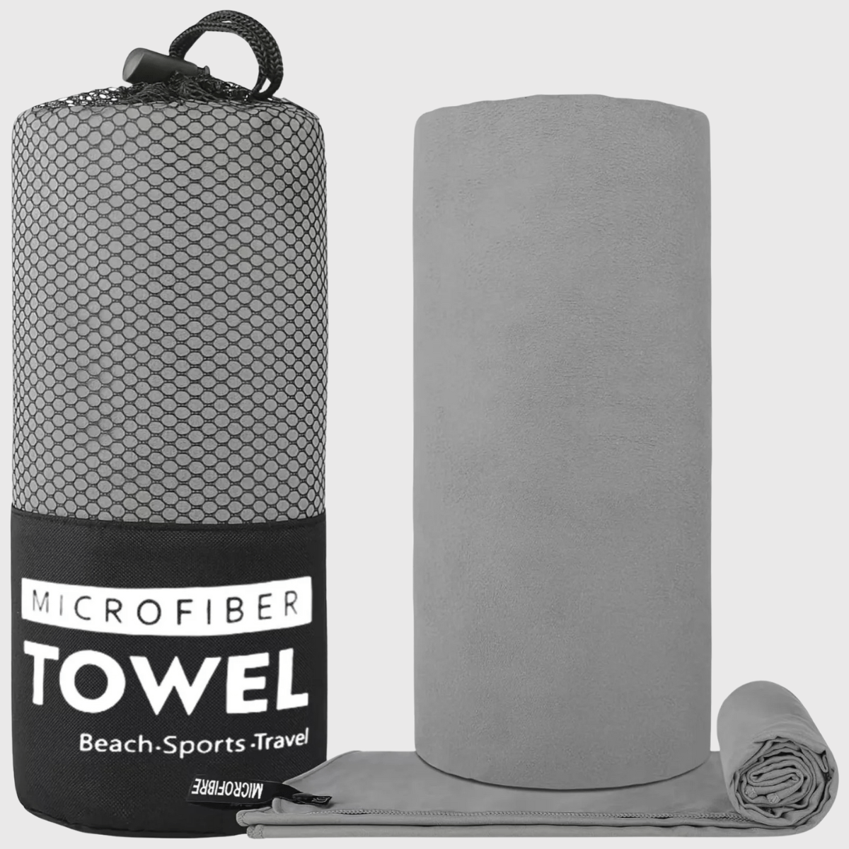 Serviette microfibre pour chien gris