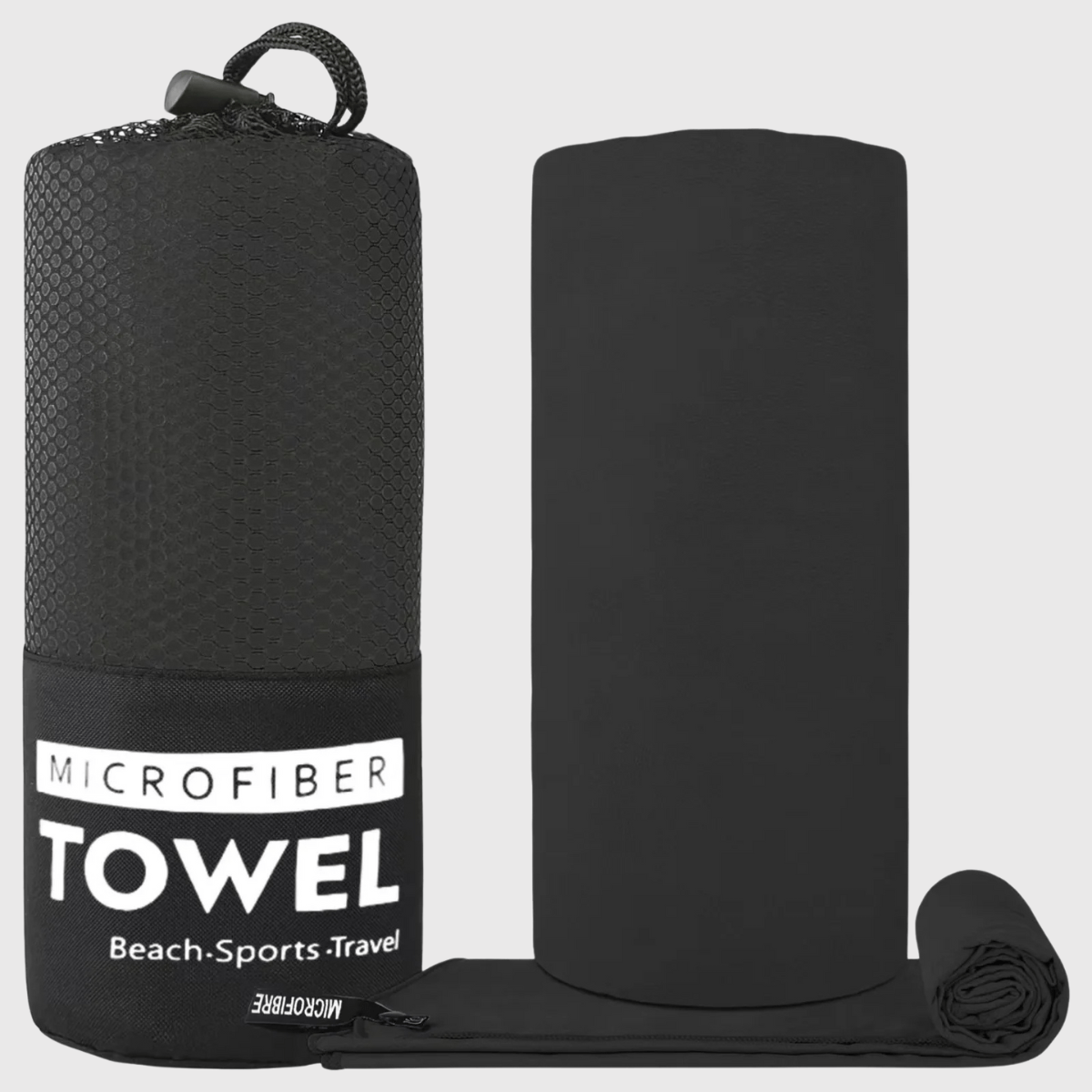 Serviette microfibre pour chien noir