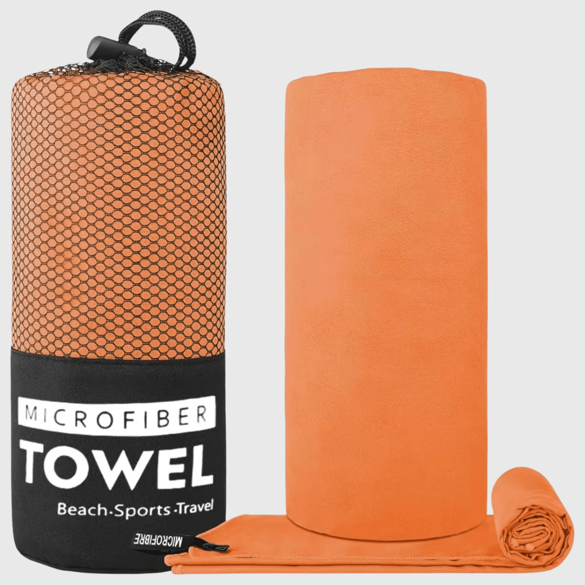 Serviette microfibre pour chien orange