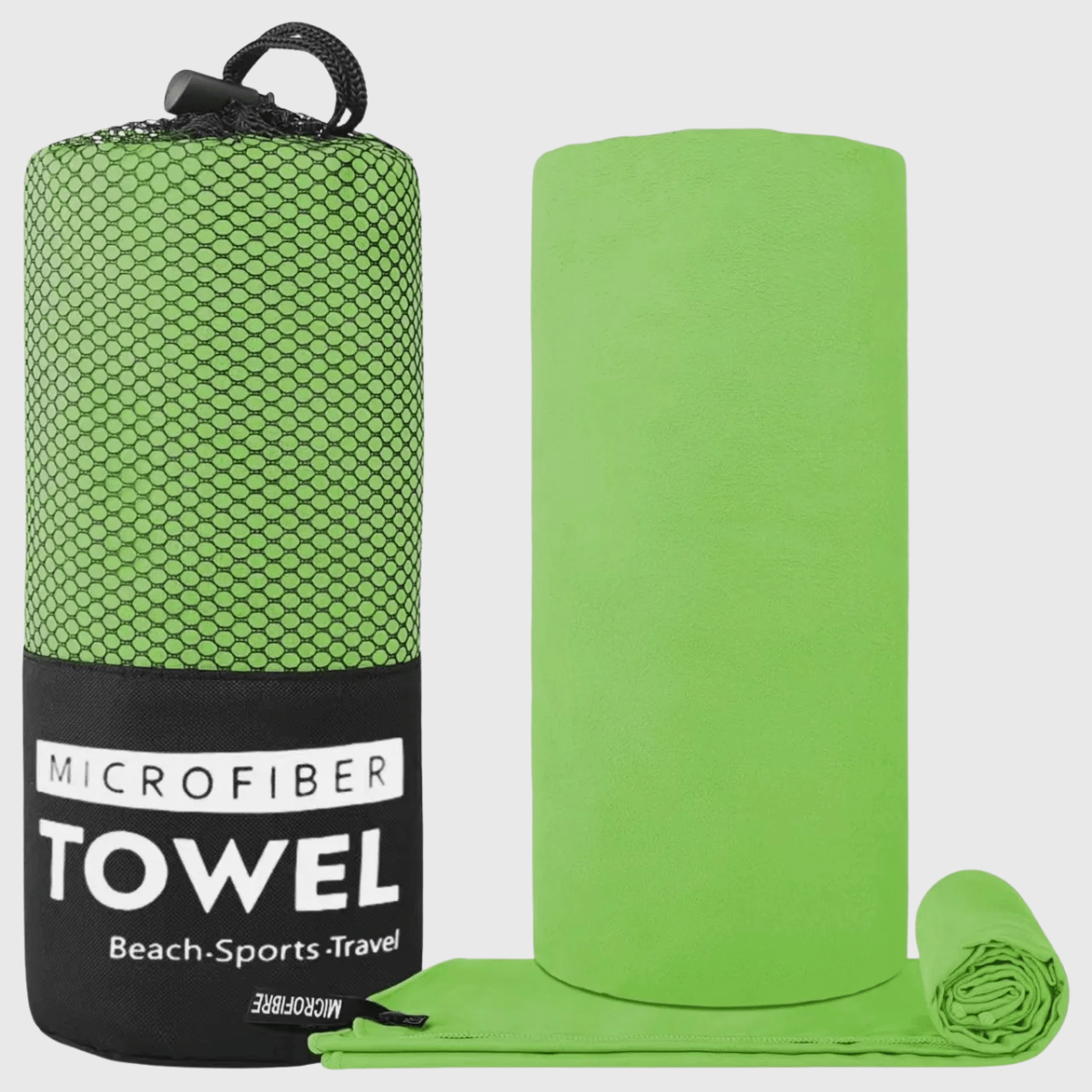 Serviette microfibre pour chien vert