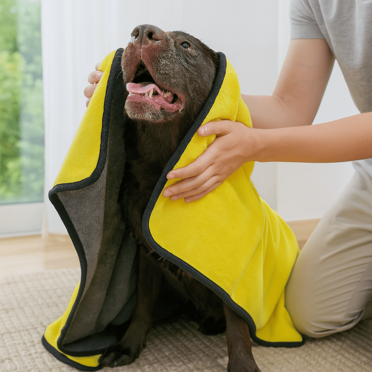 Serviette pour essuyer chien