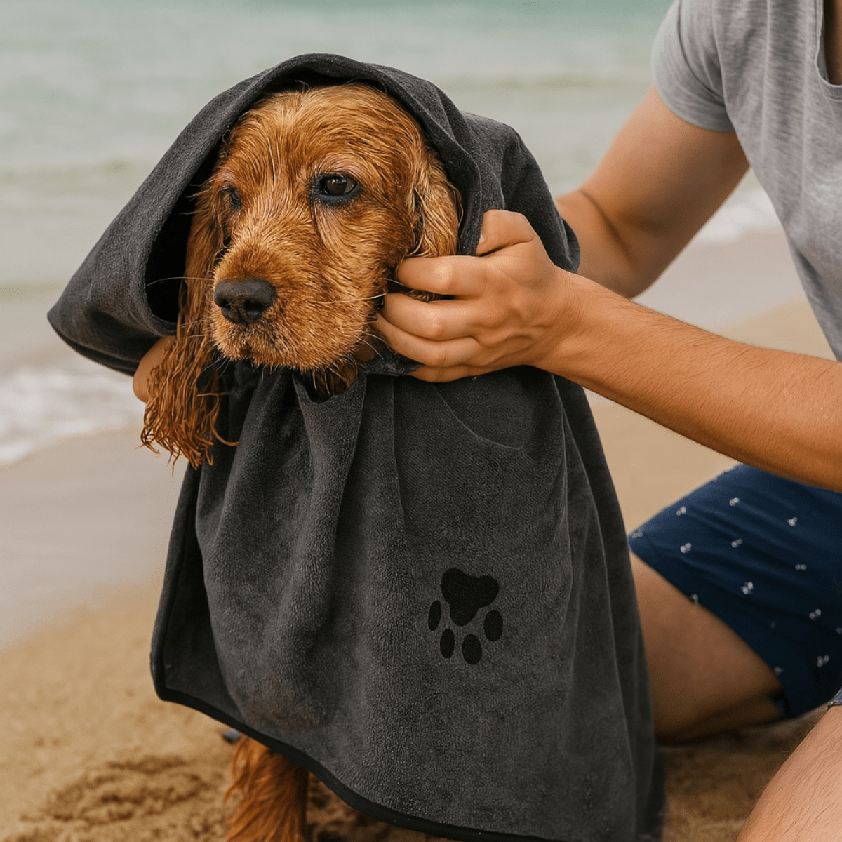 Serviette sechante pour chien