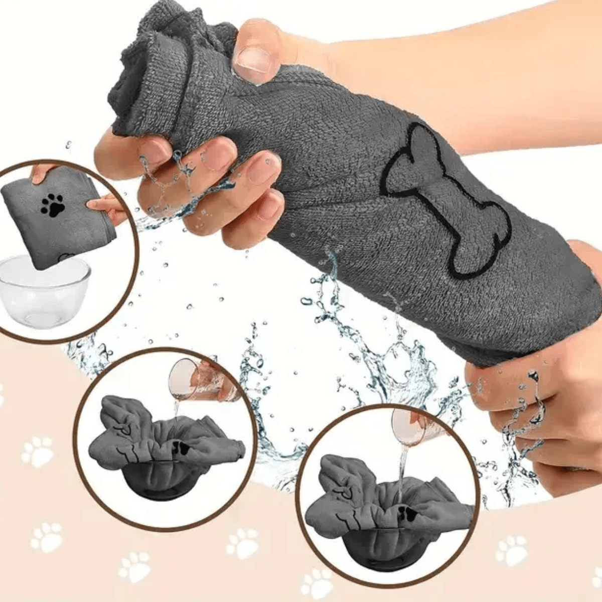 Serviette sechante pour chien exemple