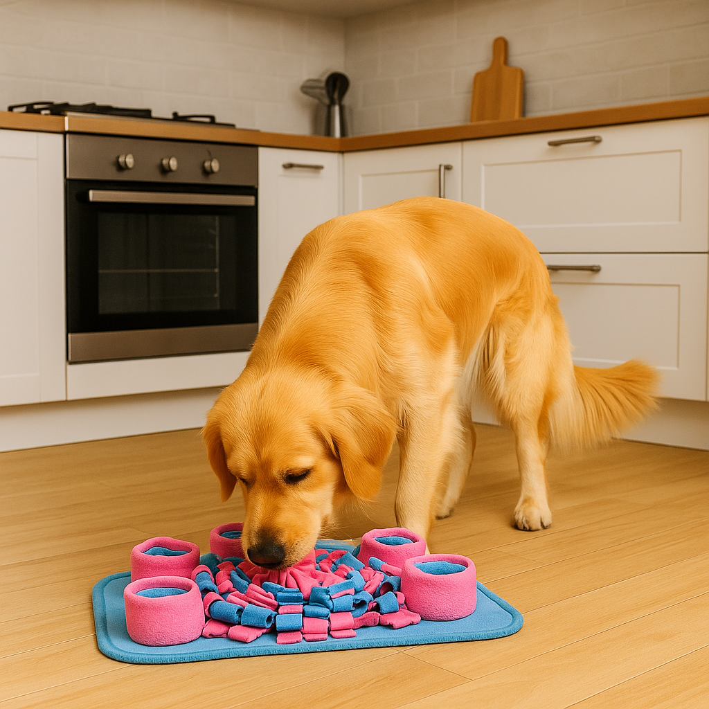 Tapis de fouille Bleu et Rose cuisine