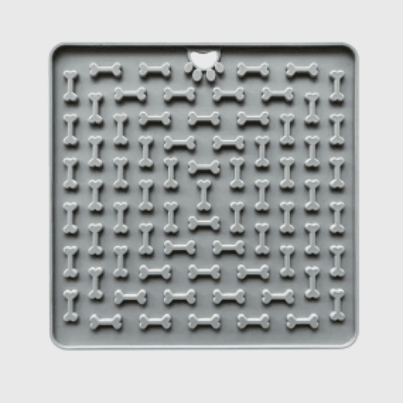 Tapis de fouille pour chien en forme de carre multicolore gris