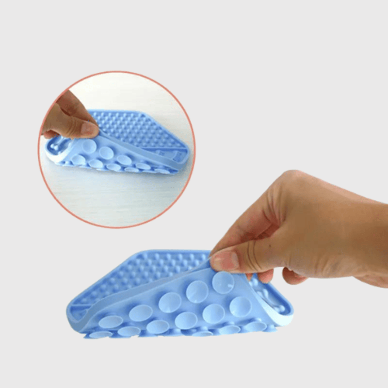 Tapis de léchage chien en forme d'arrête et d'os ventouse