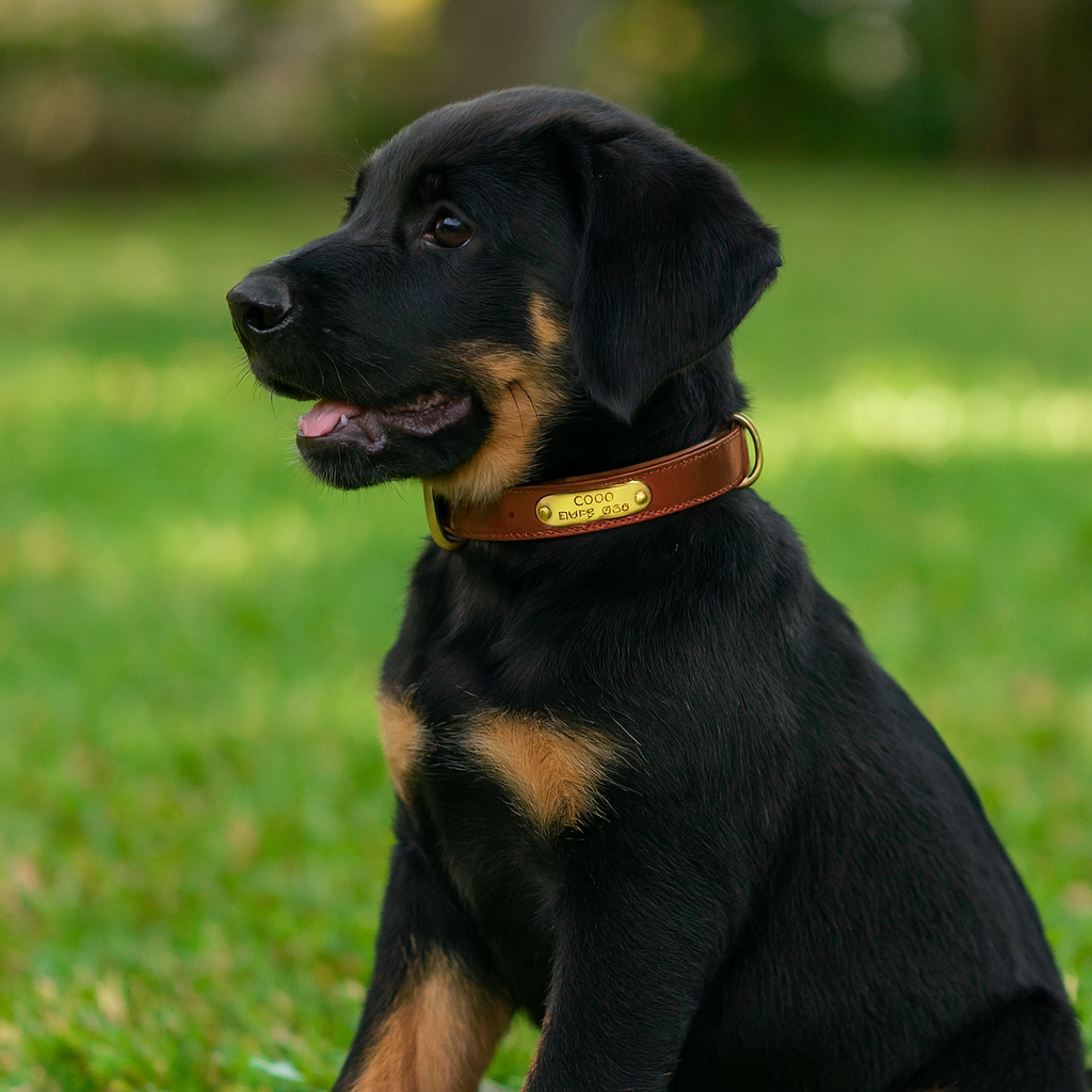 Collier chien plaque
