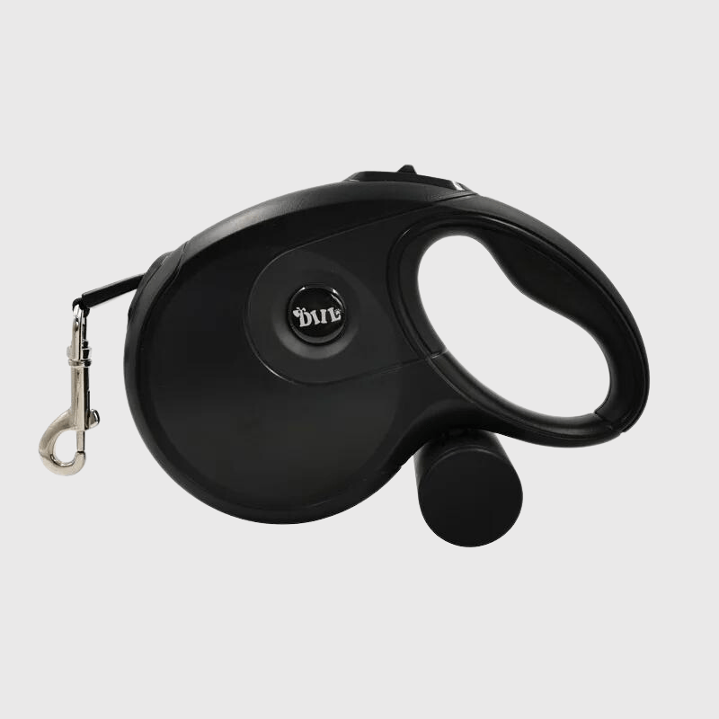 laisse rétractable chien noir