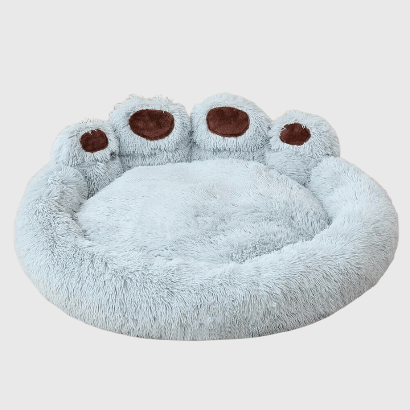 lit douillet pour chien bleu clair
